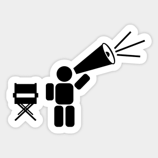 Movie director abstract icon Sticker